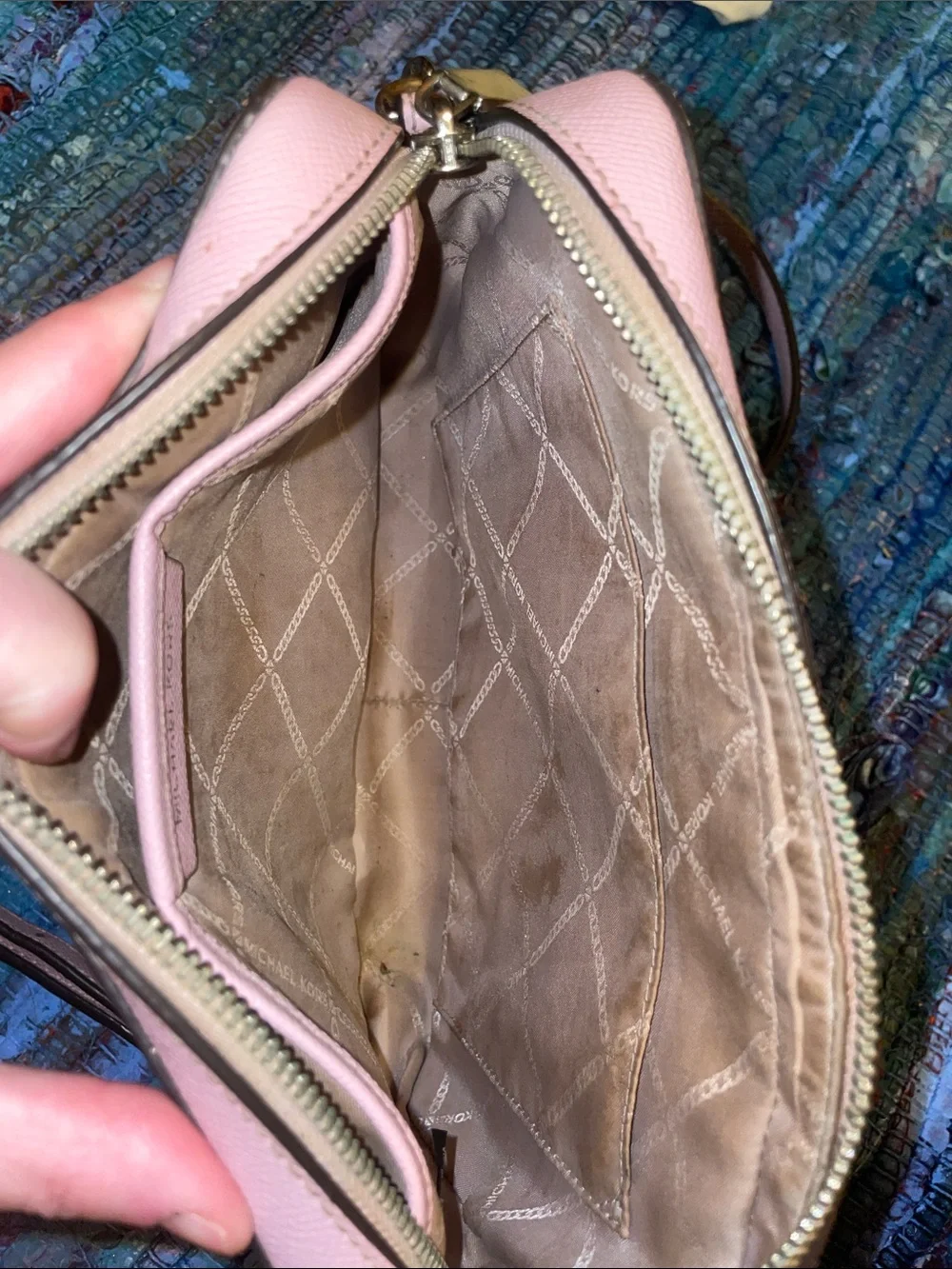 Michael Kors Light Pink Crossbody with Gold Hardware
